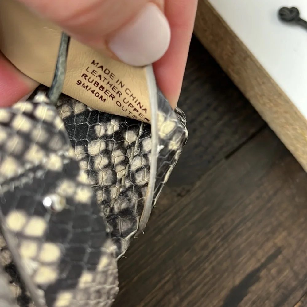 MICHAEL Michael Kors snakeskin printed leather gladiator espadrilles